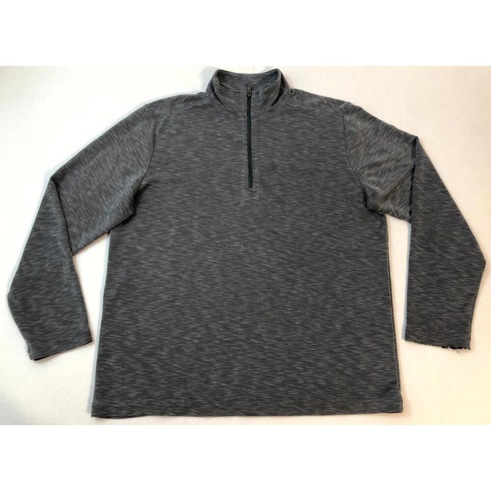 Tommy Bahama Men's Shirt Long Sleeve Dark Heather Gray 1/4 Zip Modal - Medium